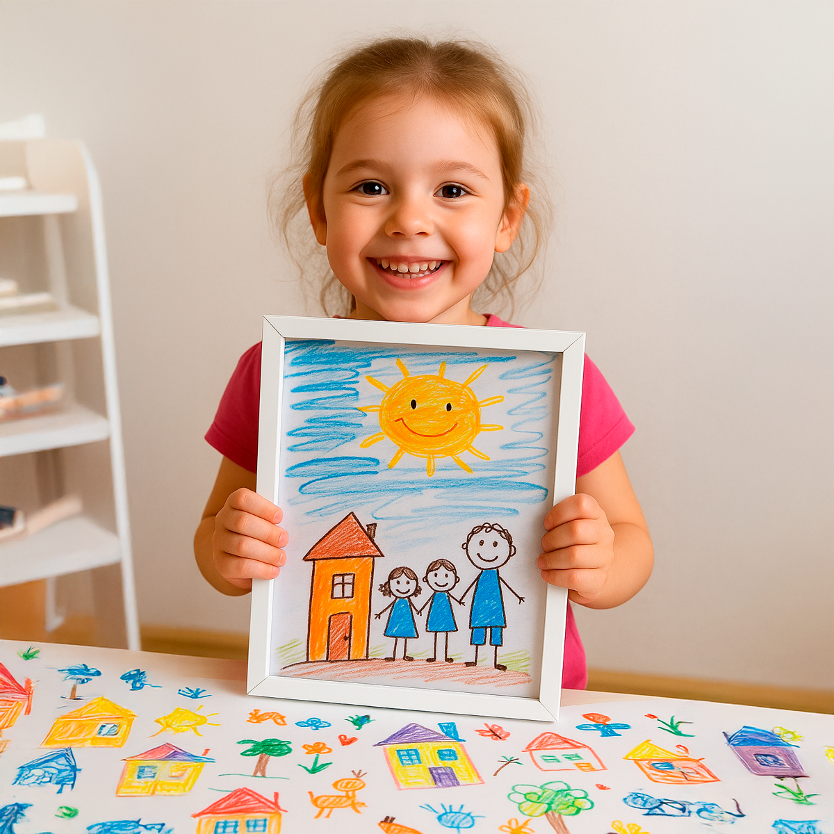 Quadro Porta-Desenhos – Guarde com Carinho as Obras dos Pequenos!
