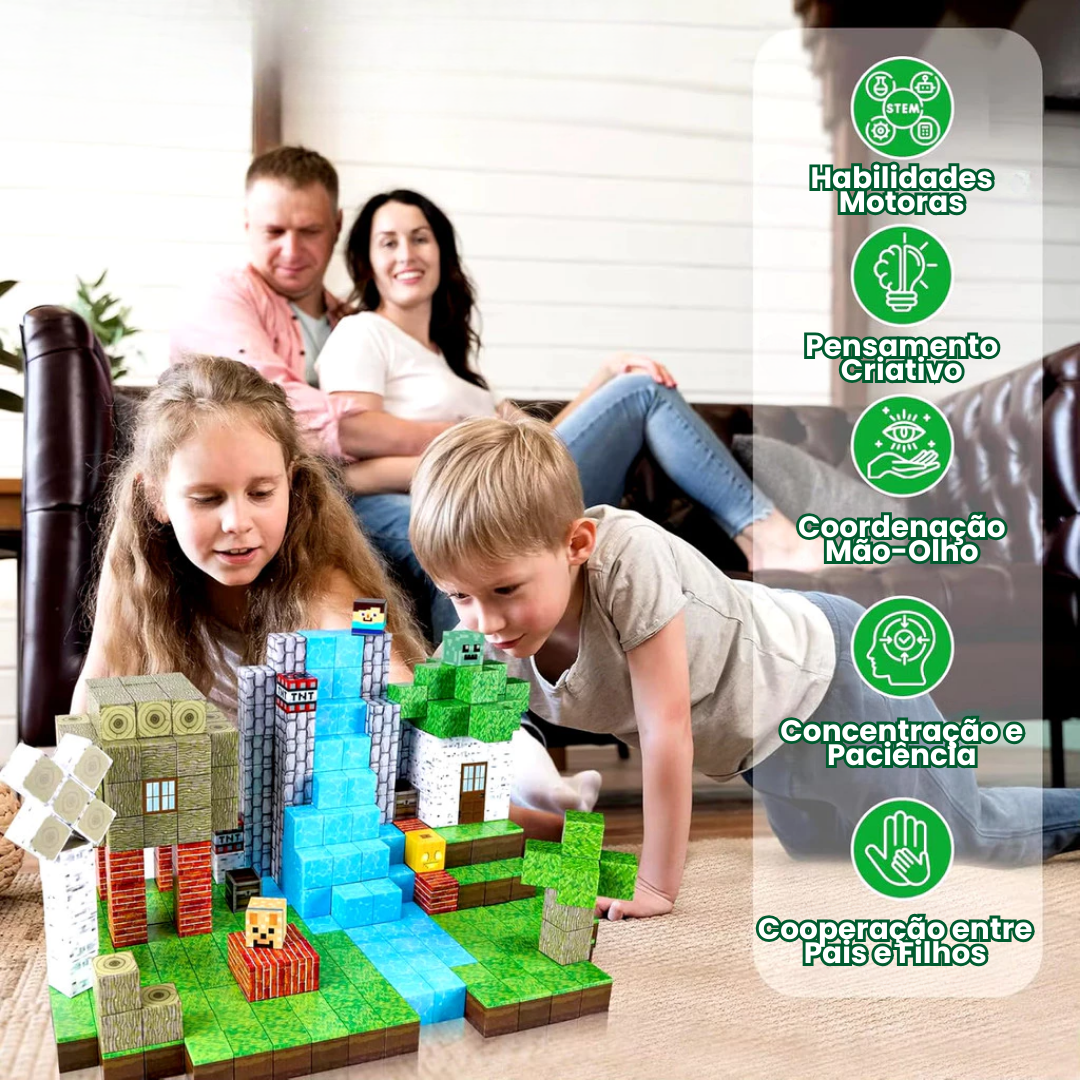 Mega Blocos Magnéticos Minecraft – Monte, Crie e Se Divirta!