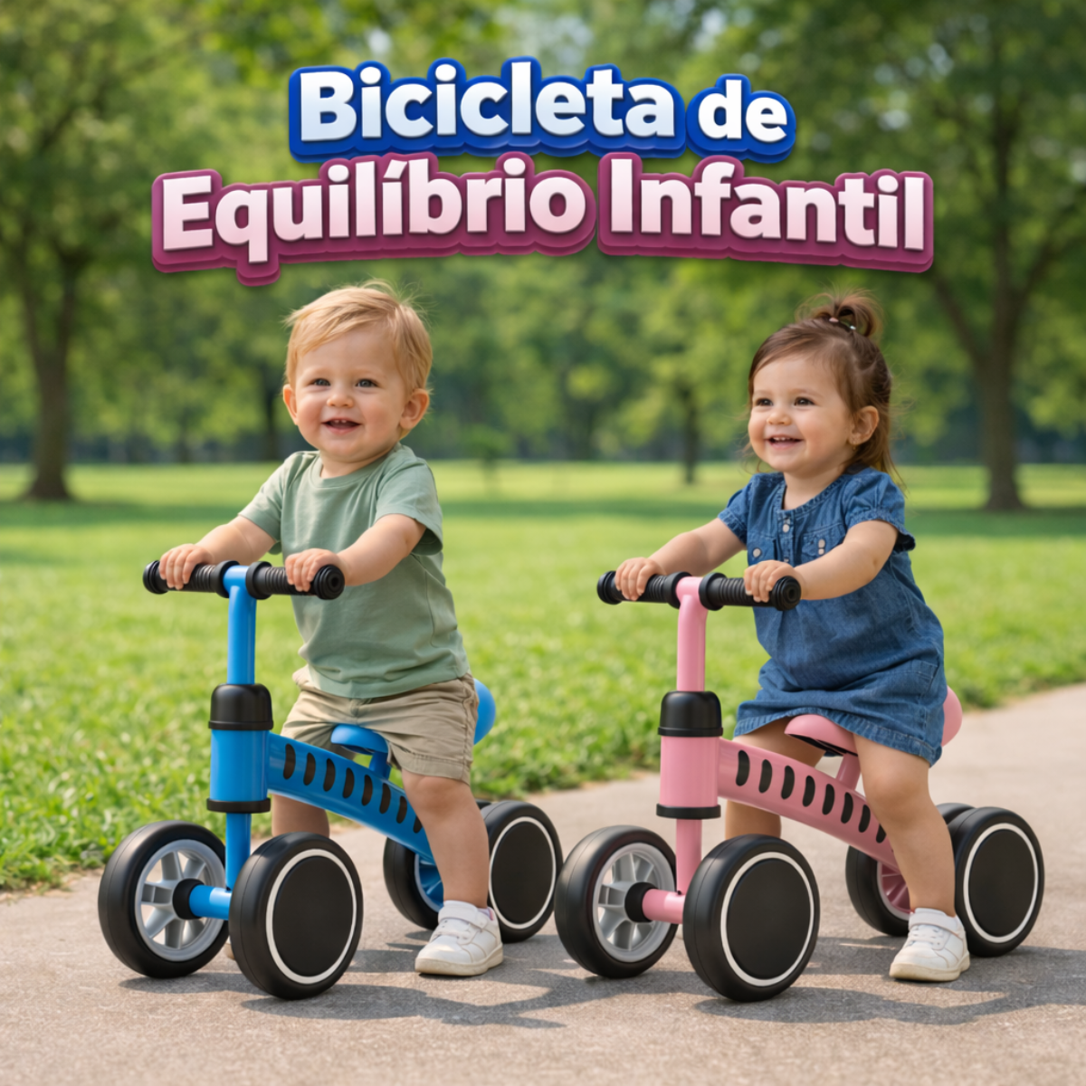 Bicicleta de Equilíbrio Infantil - Primeiros Passos com Segurança