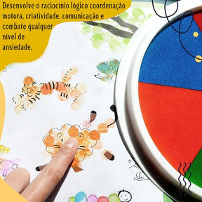 Kit de Pintura à Dedo Montessori - Não tóxico e Lavável