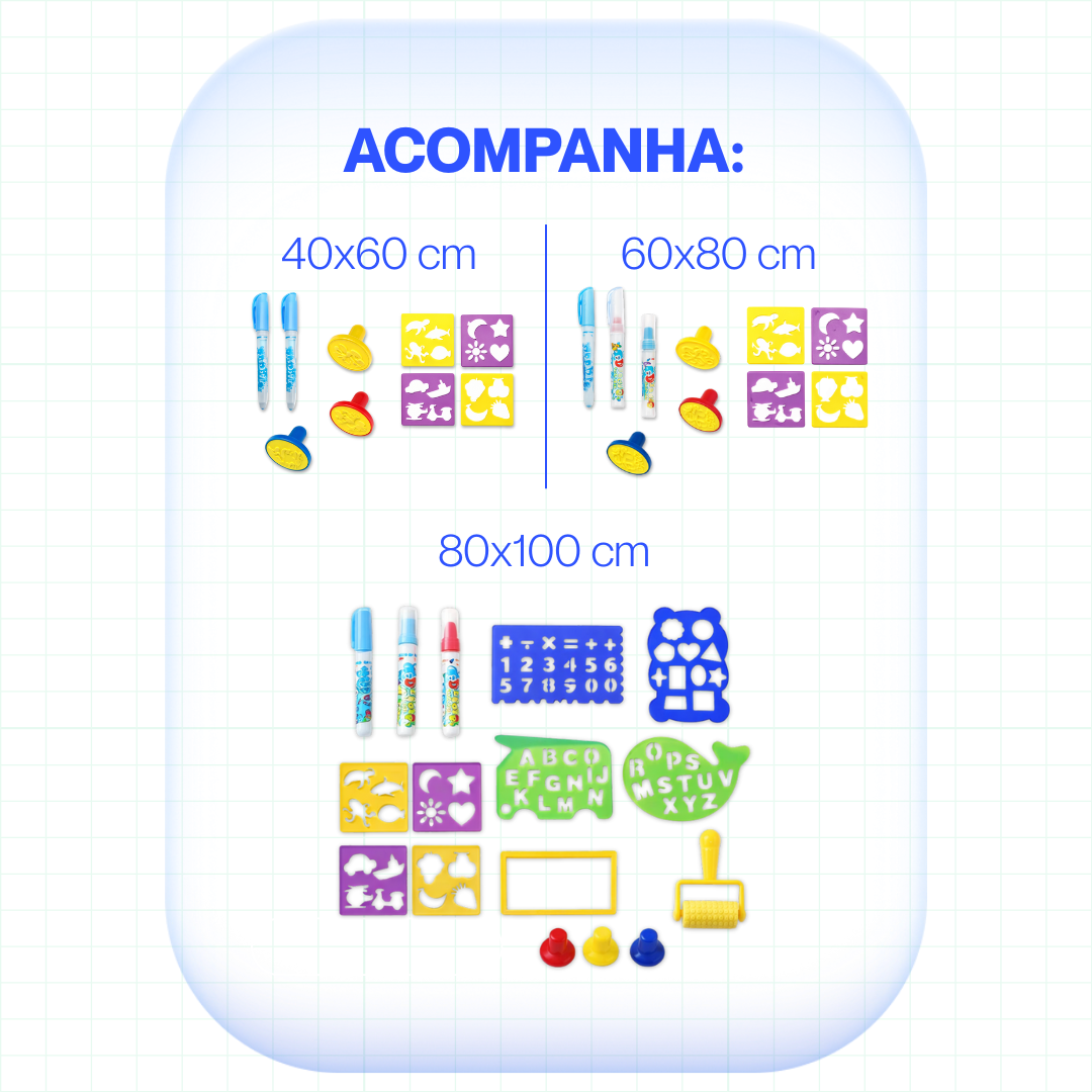 MagicWater - Tapete de Água Mágico Educativo