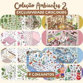 Adesivos Miniatura 3D - Crie Seu Próprio Cenário Interativo!